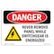 Signmission OSHA Danger Sign, Never Remove Panel, 10in X 7in Decal, 7" W, 10" L, Landscape, Never Remove Panel OS-DS-D-710-L-1679 - alternate 1